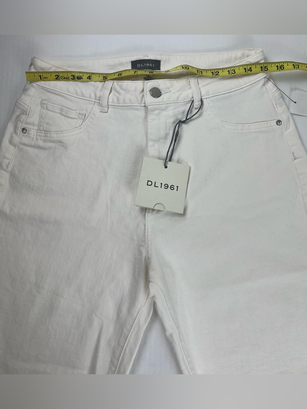 DL 1961 Jerry Bermuda Shorts High Rise Raw Hem - Picture 8 of 11